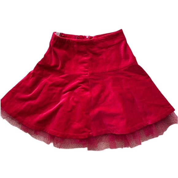 Children’s Place Red Velvet Holiday Party Tulle Skirt NWT Size 14 - Picture 1 of 8